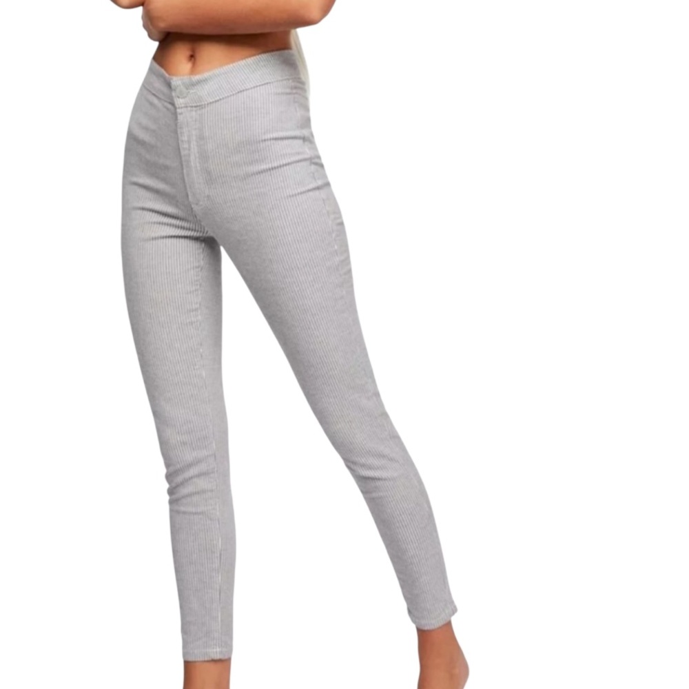 Free People Skinny Jeans Conductor Stripe Ankle Length Mid Rise Women’s Size 25